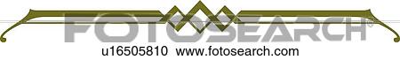 Green horiztonal Design Ornament header View Large Clip Art Graphic Clipart - Green horiztonal Design Ornament header. Fotosearch