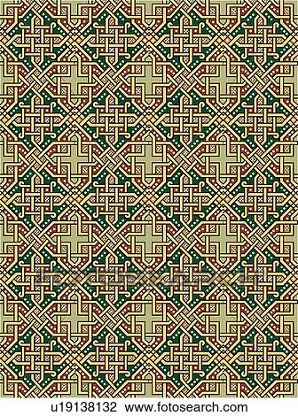 Green knot and cross background pattern View Large Clip Art Graphic Clipart - Green knot and cross background pattern. Fotosearch