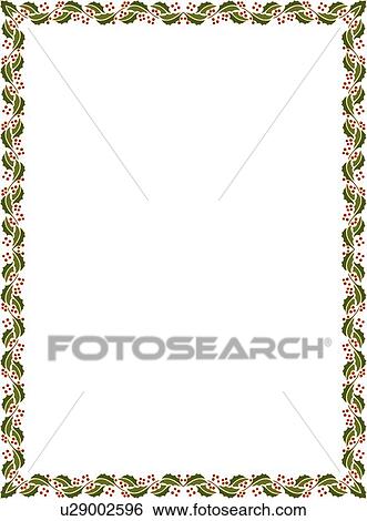Clip Art - Green Leaf Border. Fotosearch