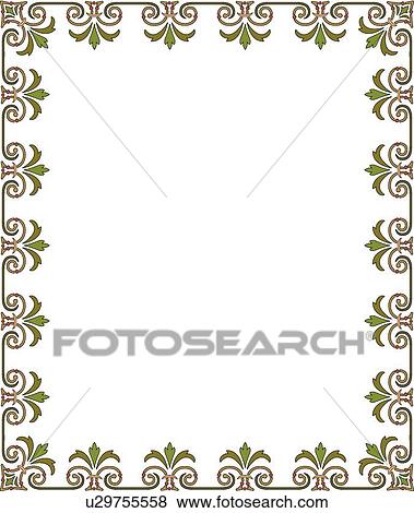 Green Leaf Border View Large Clip Art Graphic Clip Art - Green Leaf Border. Fotosearch