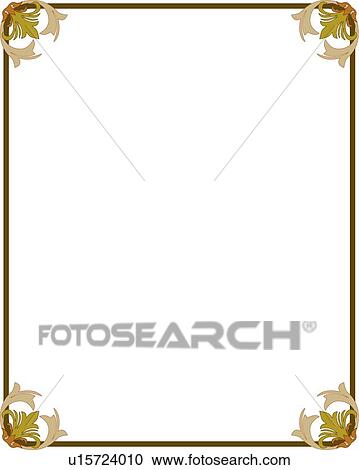 Clipart - Green Leaf Border. Fotosearch