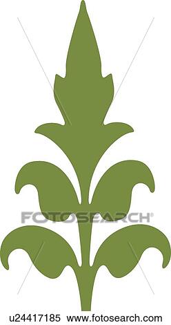 Clipart - Green leaf. Fotosearch
