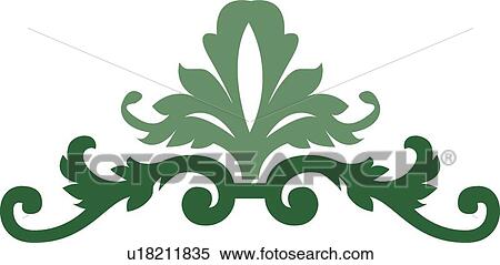 Green leaf design View Large Clip Art Graphic Clipart - Green leaf design . Fotosearch