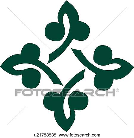Green leaf design View Large Clip Art Graphic Clipart - Green leaf design . Fotosearch