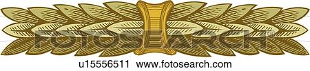 Clipart - Green Leaves Design Ornament. Fotosearch