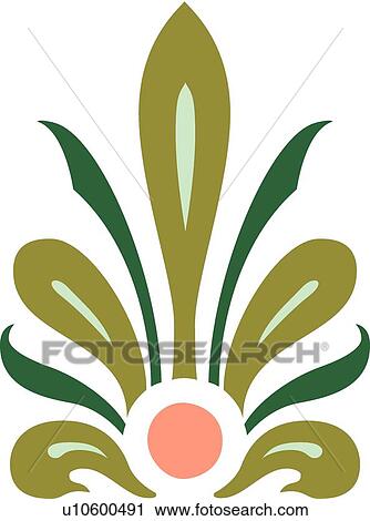 Green leaves with pink circle View Large Clip Art Graphic Clipart - Green leaves with pink circle . Fotosearch