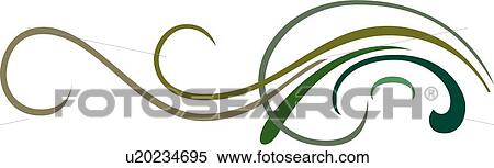 Green line art View Large Clip Art Graphic Clipart - Green line art . Fotosearch
