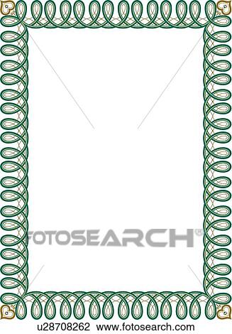 Clipart - Green Loop Border. Fotosearch