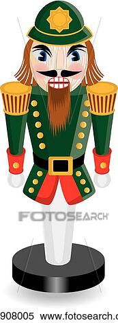 Clipart - Green nutcracker. Fotosearch