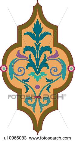 Green, orange and blue Design Ornament View Large Clip Art Graphic Clipart - Green, orange and blue Design Ornament. Fotosearch