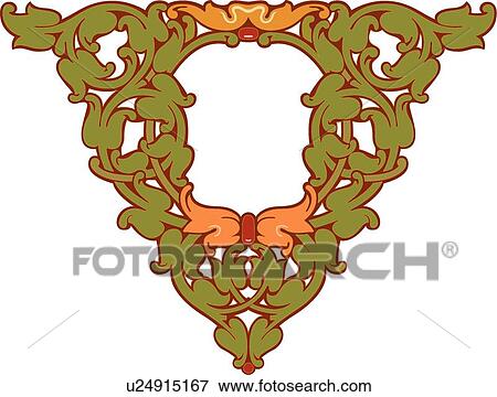 Green, orange and red flower and leaf triangle Frame View Large Clip Art Graphic Clip Art - Green, orange and red flower and leaf triangle Frame. Fotosearch