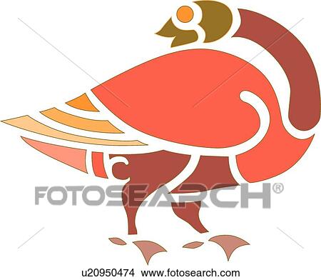 Green, orange and red goose Design Ornament View Large Clip Art Graphic Clipart - Green, orange and red goose Design Ornament. Fotosearch