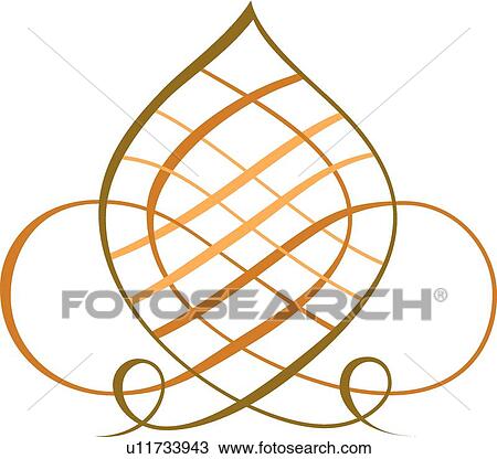 Green peach and orange lines and swirls View Large Clip Art Graphic Clipart - Green peach and orange lines and swirls . Fotosearch