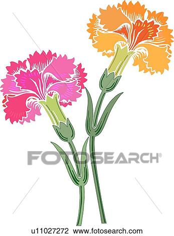 Green, pink and orange flower Design Ornament View Large Clip Art Graphic Clipart - Green, pink and orange flower Design Ornament. Fotosearch