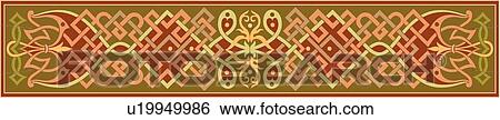 Clip Art - Green, red and brown rectangle Design Ornament. Fotosearch