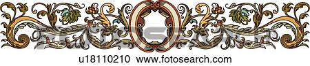 Green, red and orange banner header with oval in the center View Large Clip Art Graphic Clipart - Green, red and orange banner header with oval in the center. Fotosearch