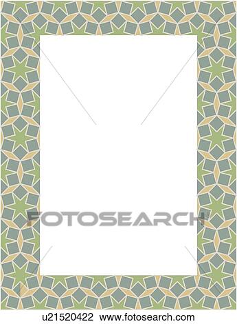 Green Retro Star Border View Large Clip Art Graphic Clipart - Green Retro Star Border. Fotosearch