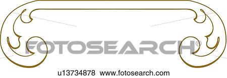 Clip Art - Green Scroll Header. Fotosearch