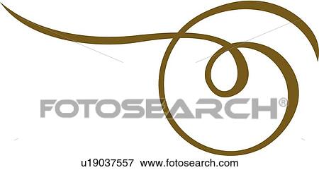 Clip Art - Green swirl . Fotosearch
