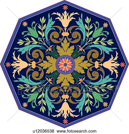 Green, teal, orange and purple leaf octagon Design Ornament View Large Clip Art Graphic Clip Art - Green, teal, orange and purple leaf octagon Design Ornament. Fotosearch
