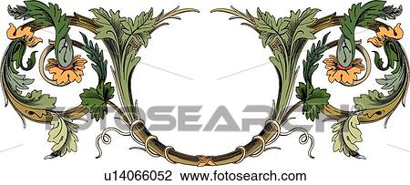Clipart - Green Vine Banner. Fotosearch