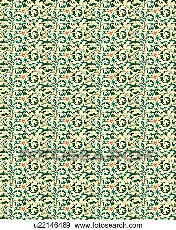 Green, Yellow and Red Floral Background Pattern View Large Clip Art Graphic Clip Art - Green, Yellow and Red Floral Background Pattern. Fotosearch