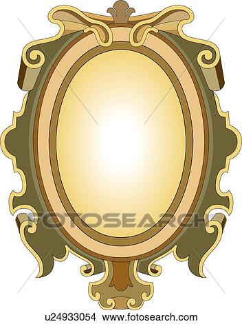 Green, yellow, gold and brown oval Frame View Large Clip Art Graphic Clipart - Green, yellow, gold and brown oval Frame. Fotosearch