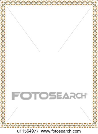 Clip Art - Grey and Tan Thin Border. Fotosearch