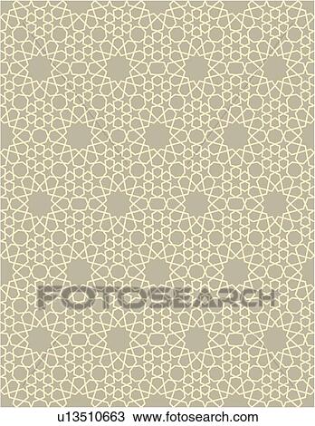 Clipart - Grey cream star floral background pattern . Fotosearch