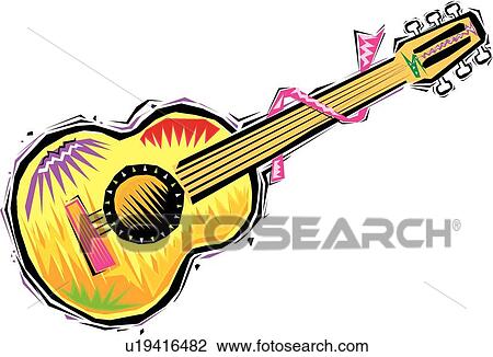 Guitar View Large Clip Art Graphic Clipart - Guitar. Fotosearch
