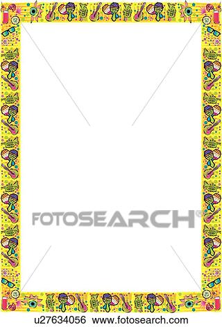 Clip Art - Guitar maracas frame . Fotosearch
