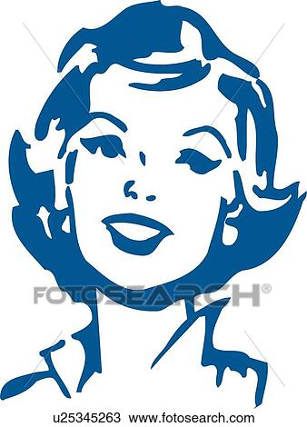 Clipart - Happy woman . Fotosearch