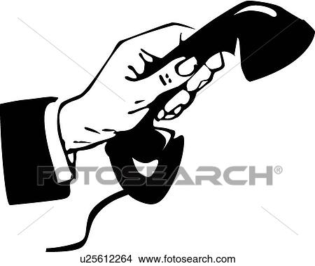 Clipart - Holding a phone. Fotosearch