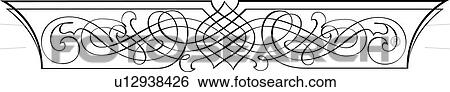 Horizontal Calligraphic Design View Large Clip Art Graphic Clip Art - Horizontal Calligraphic Design. Fotosearch