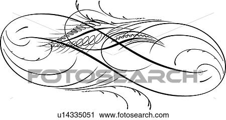 Horizontal Calligraphic Design View Large Clip Art Graphic Clipart - Horizontal Calligraphic Design. Fotosearch
