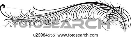 Horizontal Calligraphic Design View Large Clip Art Graphic Clipart - Horizontal Calligraphic Design. Fotosearch