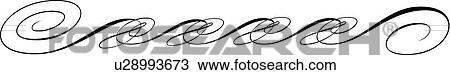 Horizontal Curly Line View Large Clip Art Graphic Clipart - Horizontal Curly Line. Fotosearch