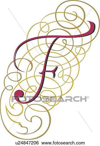 Initial Caps letter f View Large Clip Art Graphic Clip Art - Initial Caps letter f. Fotosearch