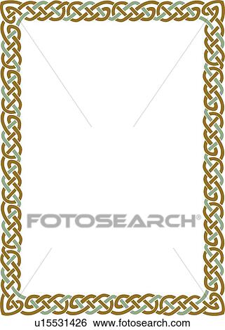 Clip Art - Irish Knot Border. Fotosearch