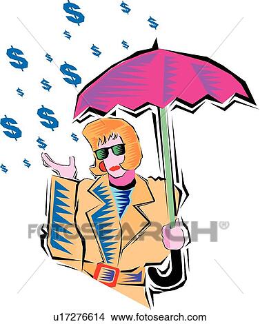 Its raining money View Large Clip Art Graphic Clipart - Its raining money . Fotosearch