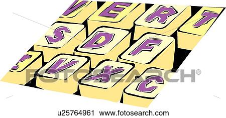 Keyboard View Large Clip Art Graphic Clipart - Keyboard . Fotosearch