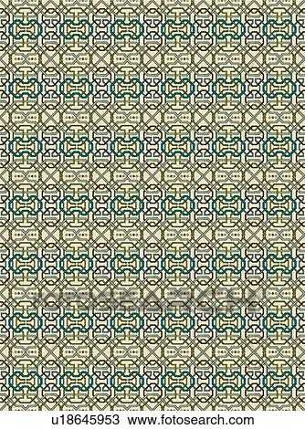 Knot and loop teal brown and cream background pattern View Large Clip Art Graphic Clipart - Knot and loop teal brown and cream background pattern. Fotosearch