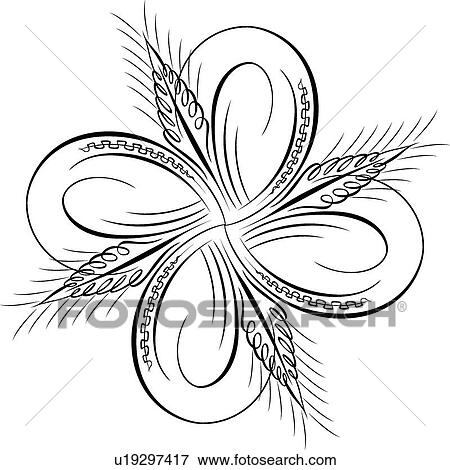 Clip Art - Knot Calligraphic Design. Fotosearch