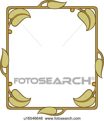 Clip Art - Leaf frame. Fotosearch