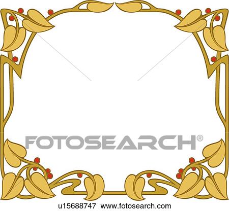 Clip Art - Leaves and berries frame. Fotosearch