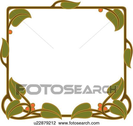 Leaves and berries frame View Large Clip Art Graphic Clipart - Leaves and berries frame. Fotosearch