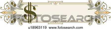 Light brown Banner with dollar sign View Large Clip Art Graphic Clip Art - Light brown Banner with dollar sign. Fotosearch