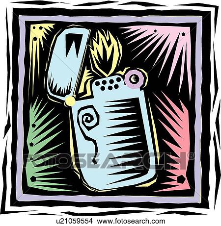 Lighter View Large Clip Art Graphic Clipart - Lighter. Fotosearch