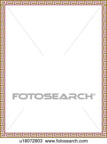 Line Design Border View Large Clip Art Graphic Clipart - Line Design Border. Fotosearch