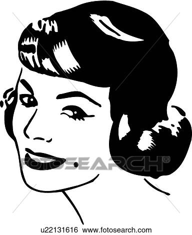 Clip Art - Looking at the camera. Fotosearch